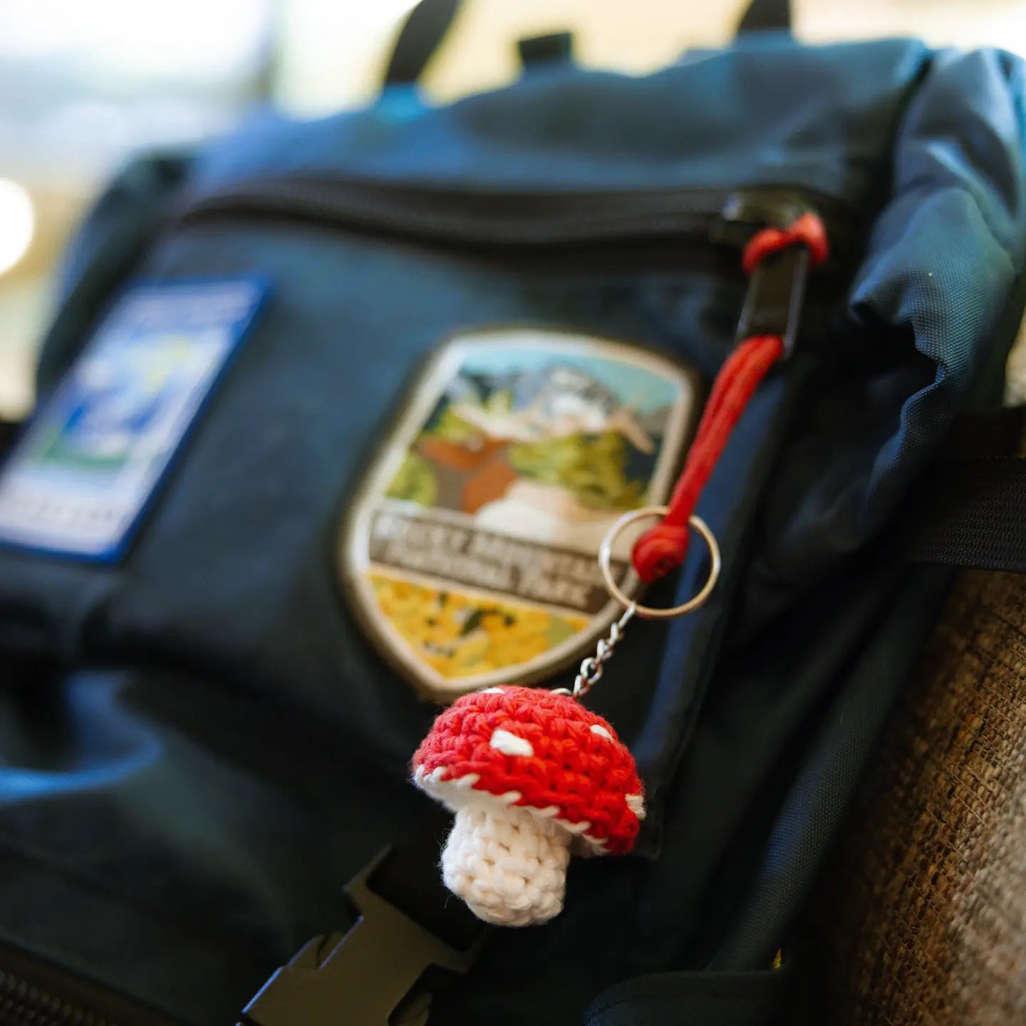 Handmade Crochet Mushroom Keychain