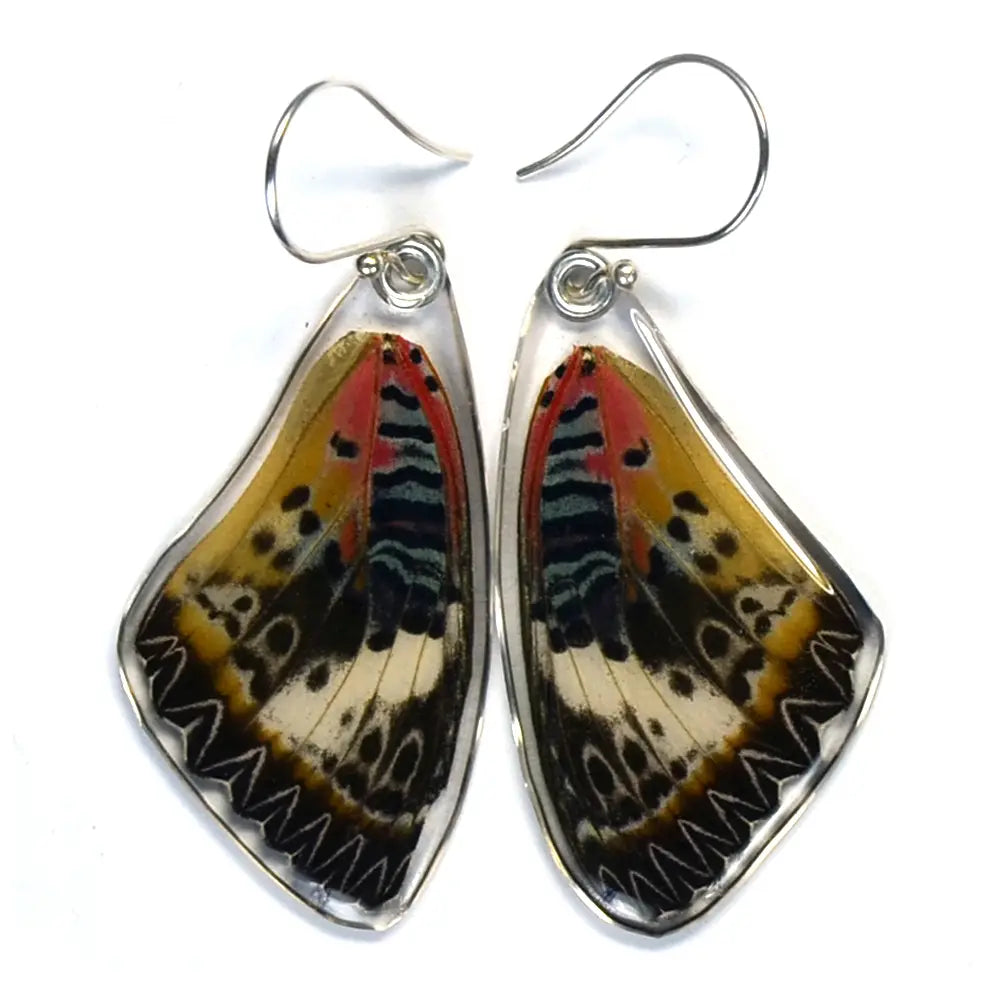 Leopard Lacewing Butterfly Earrings