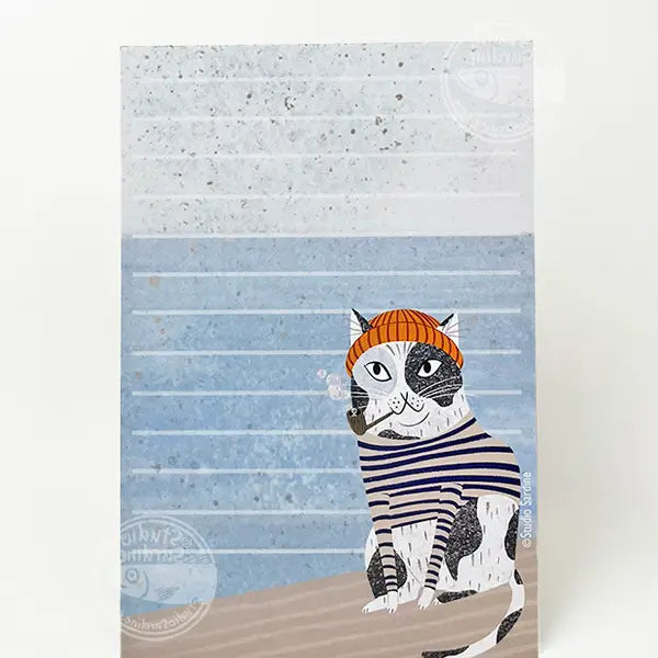 Sailor Cat 4" X 6" Notepads, 25 Pages Each