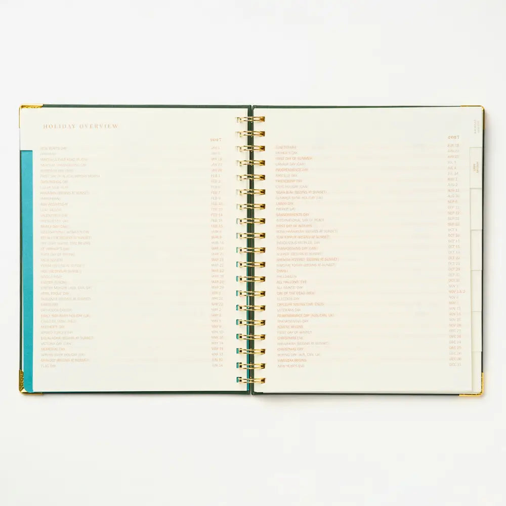 2027 Vintage Daily Agenda 12-Month Weekly Large Spiral Bound