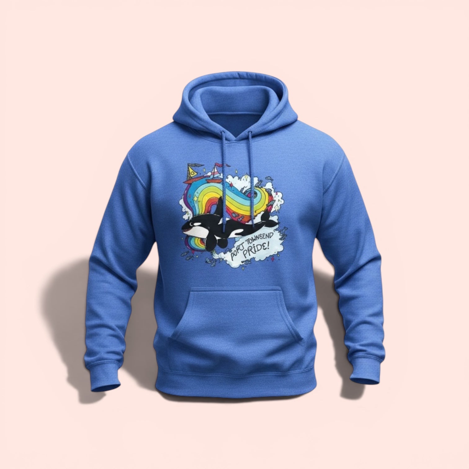 2026 Port Townsend Pride Adult Hoodie | Electric Blue