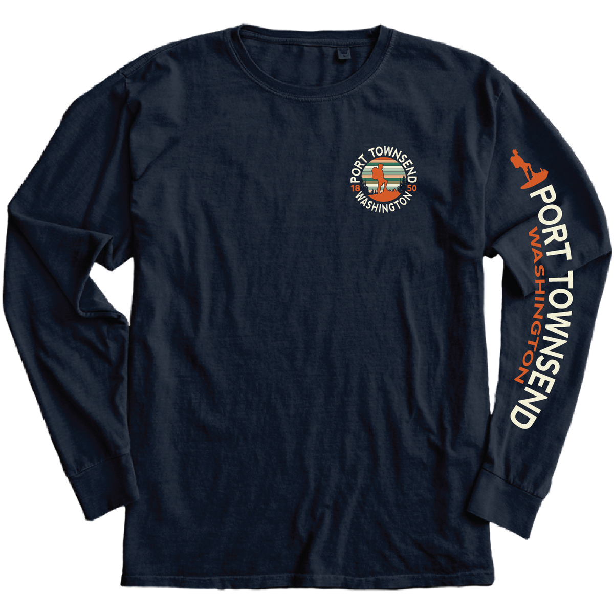 Port Townsend Mt Rainier Heliotrope Long Sleeve Shirt | Navy