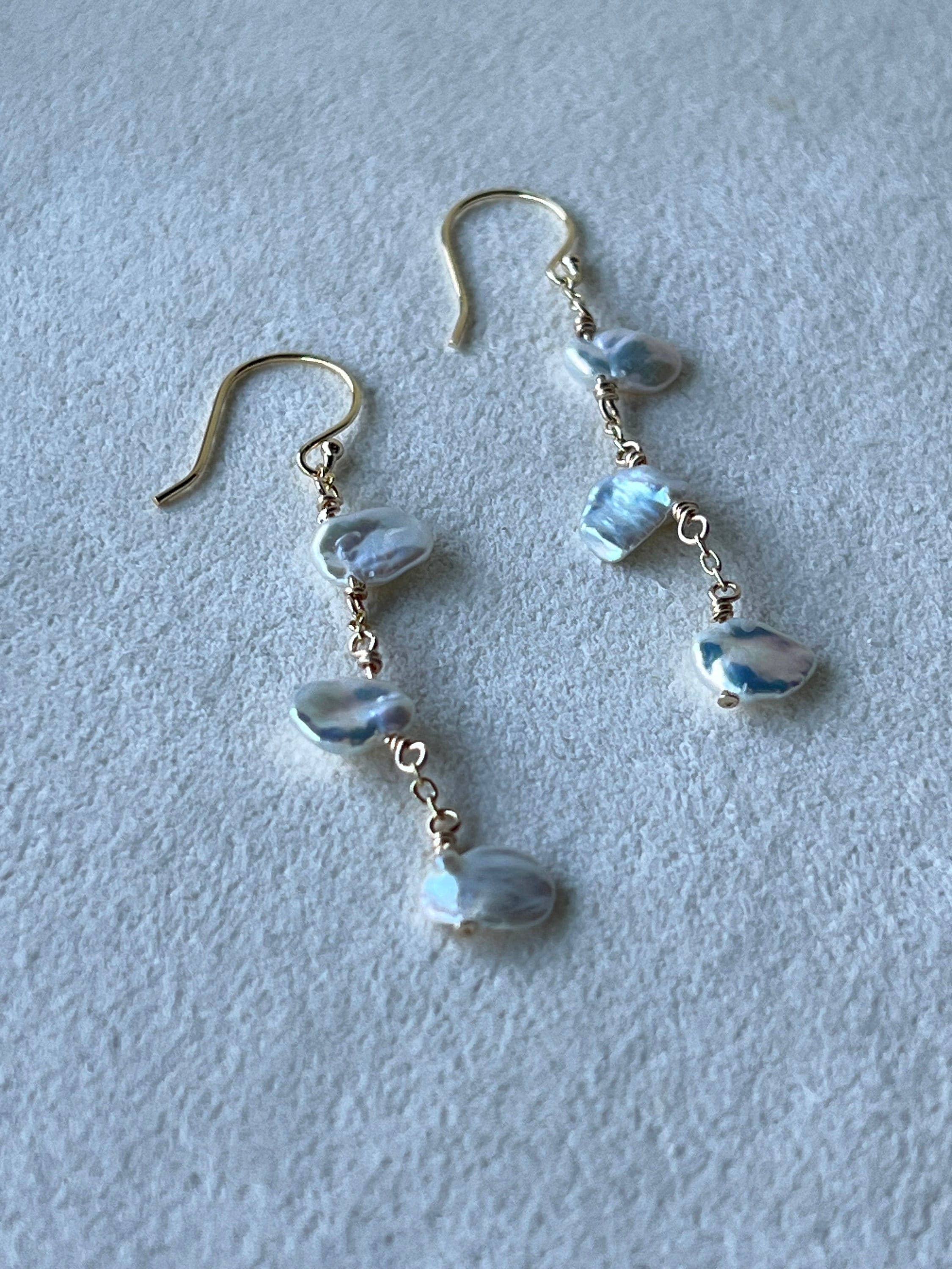 Pearl Dangle And Drop: 14k Gold