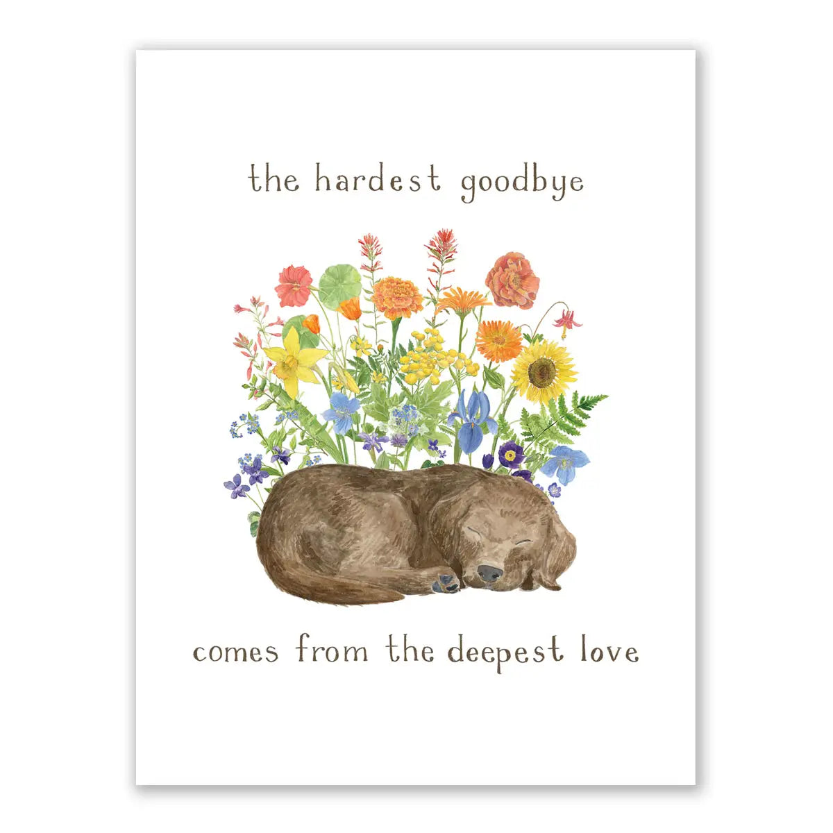 Dog Pet Sympathy Card - Pet Loss Card