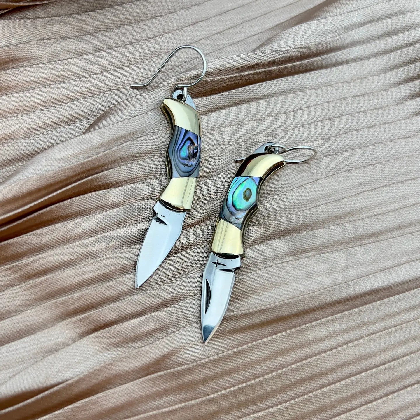 Handmade Billie Earrings (Abalone)