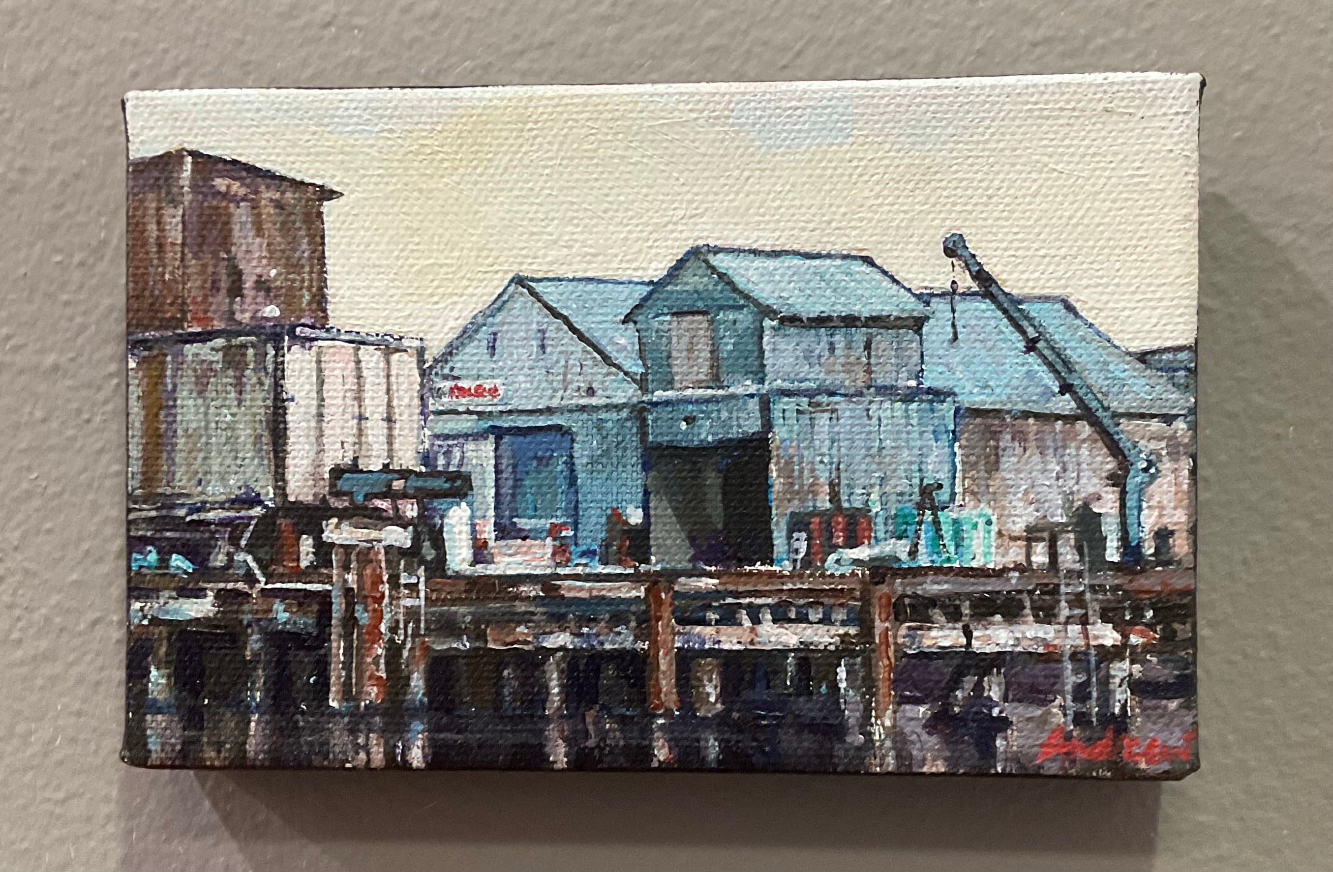 “Boat Yard” Original Art by Andrew Sheldon
