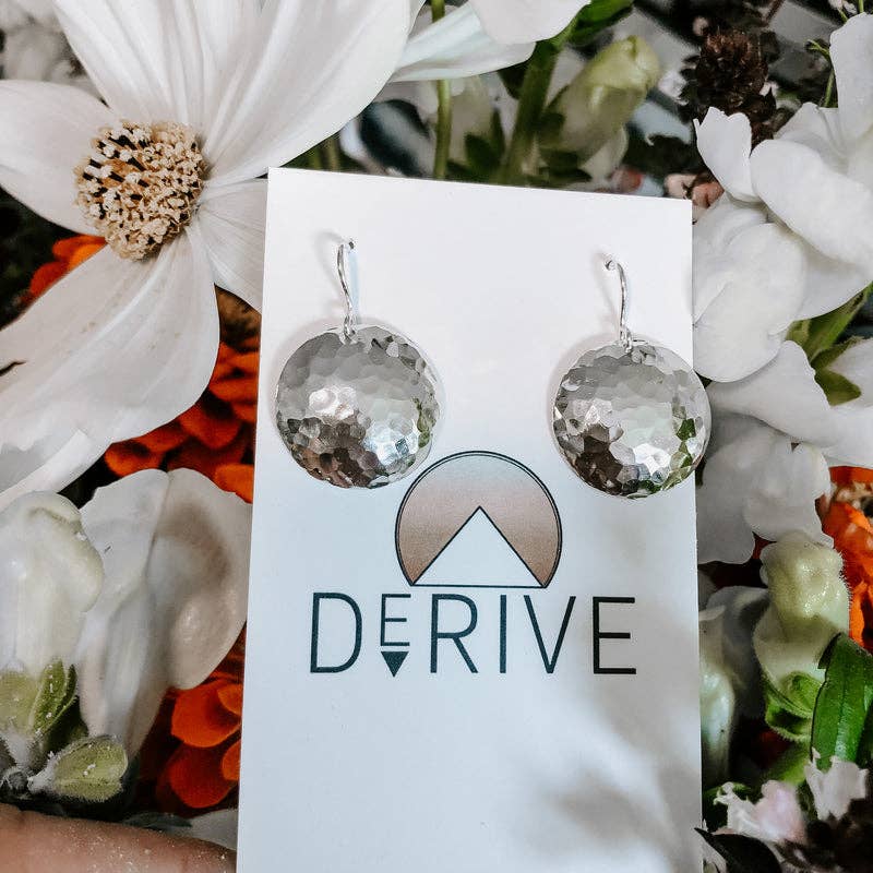 Full Moon Earrings: Sterling Silver
