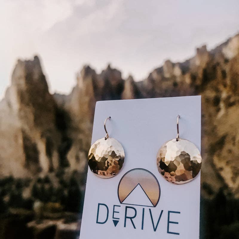 Full Moon Earrings: 14k Gold Fill