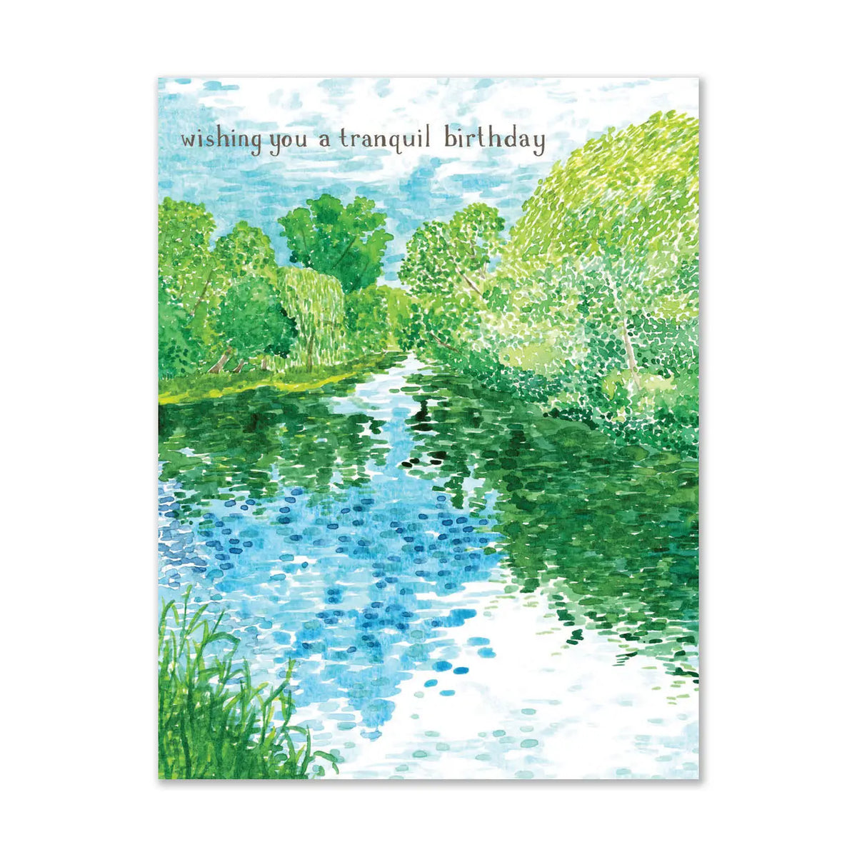 Tranquil River Birthday Card - Nature Greeting Card