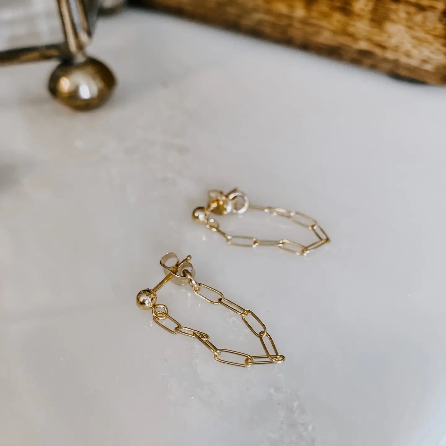 Link Chain Post Earrings