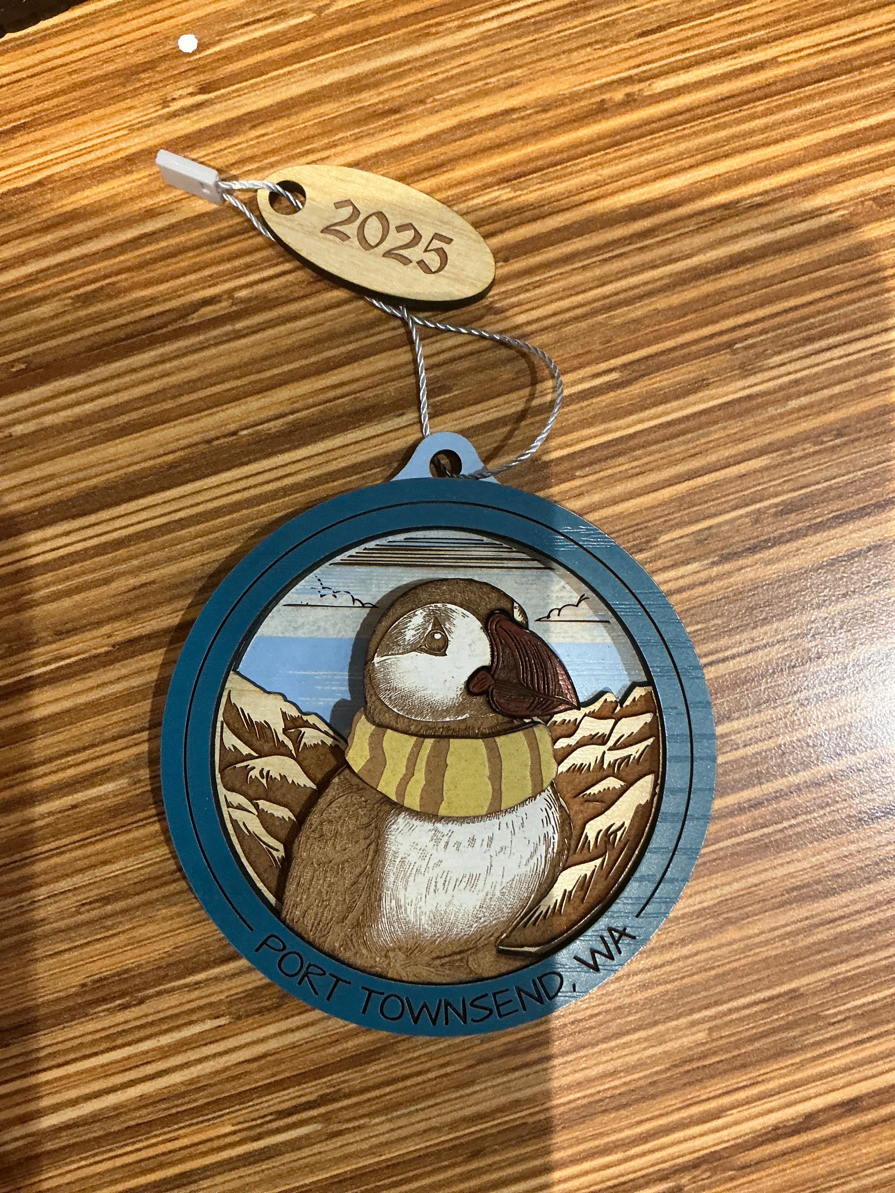 Puffin Scarf Port Townsend Ornament