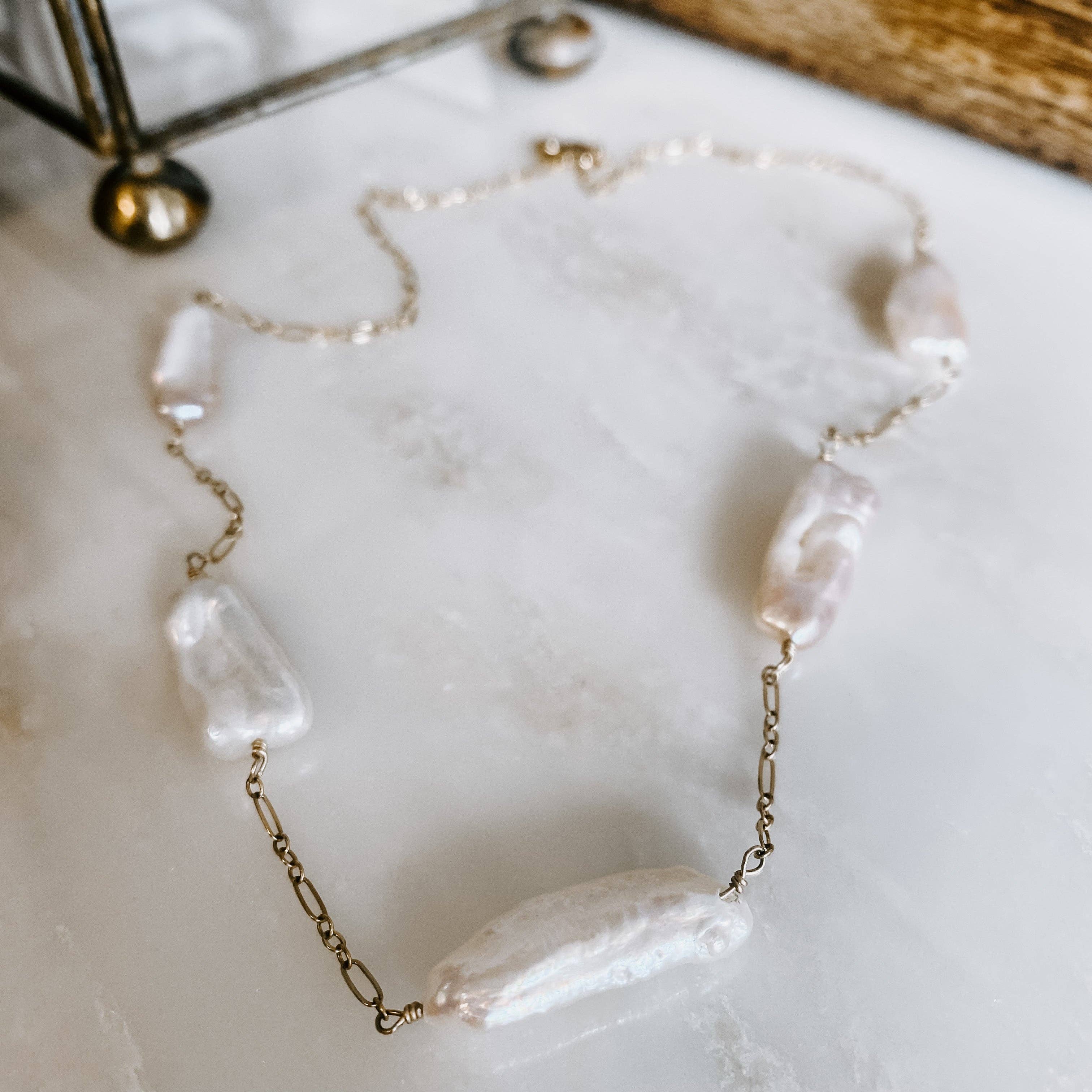 Five Island Necklace: 16" / 14k Gold Fill