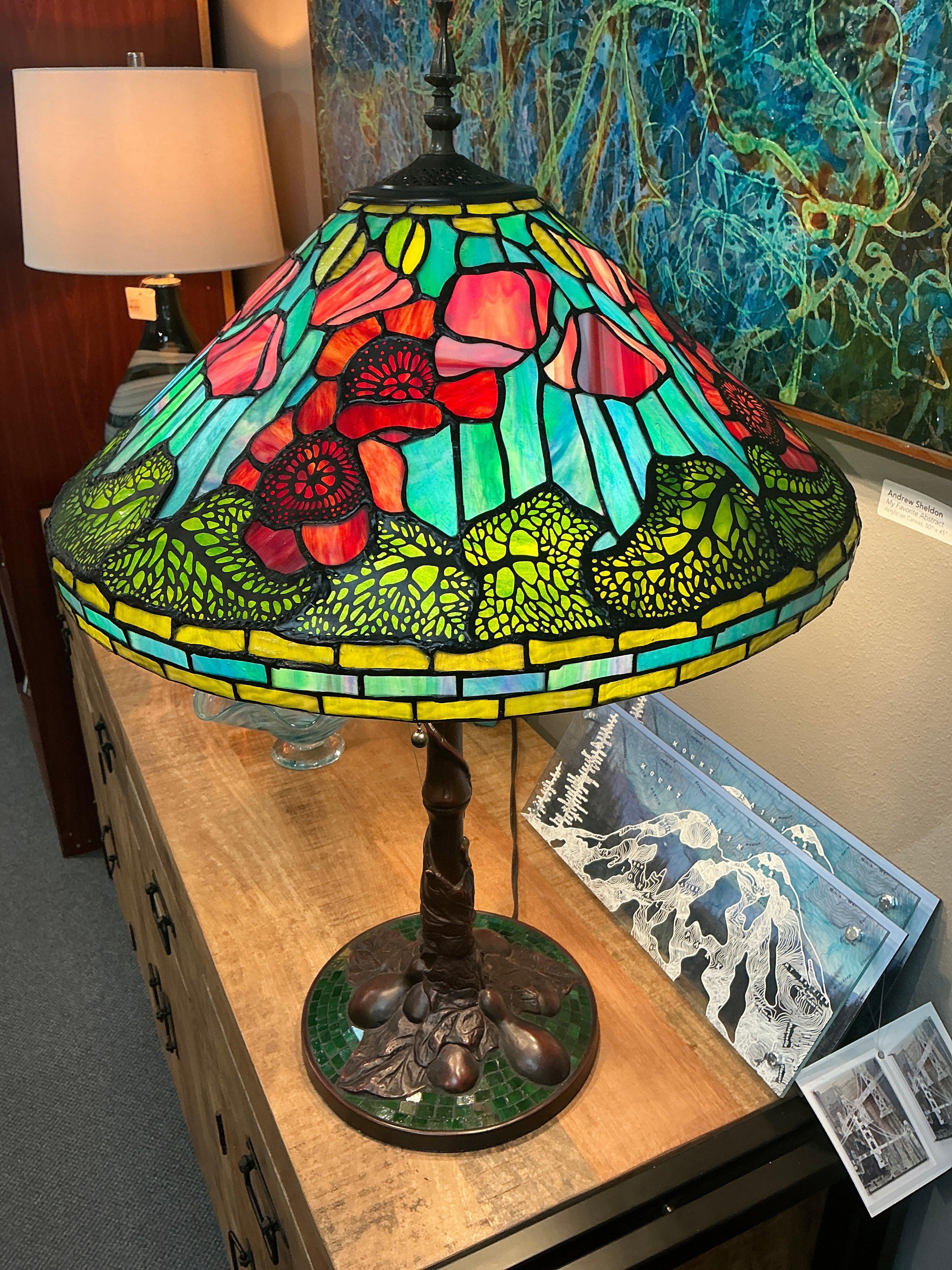 29.5"H Mila Tiffany-Style Stained Glass Table Lamp