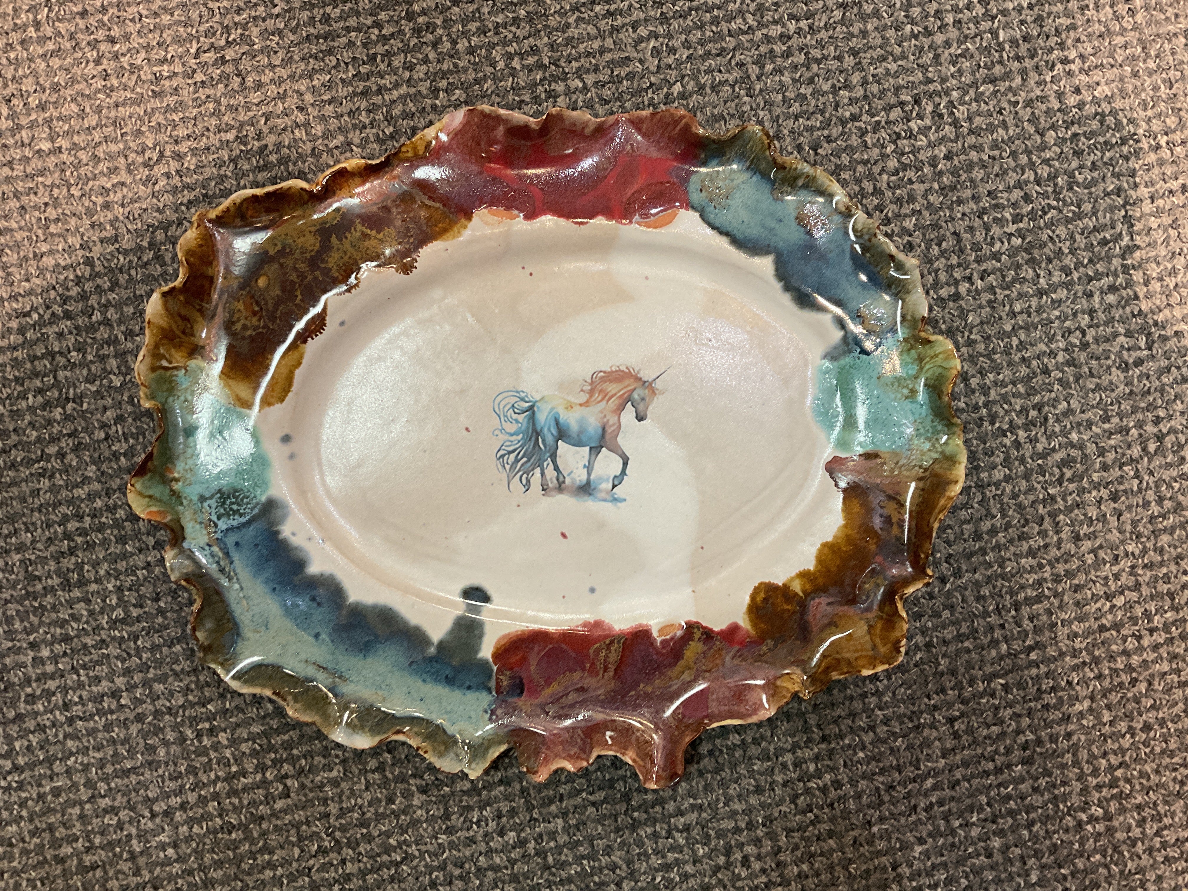 Unicorn Platter by Barbra Young