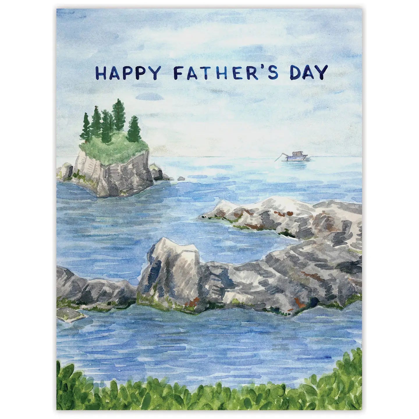 Fishing Happy Fathers Day Card - Fisherman Dad Card
