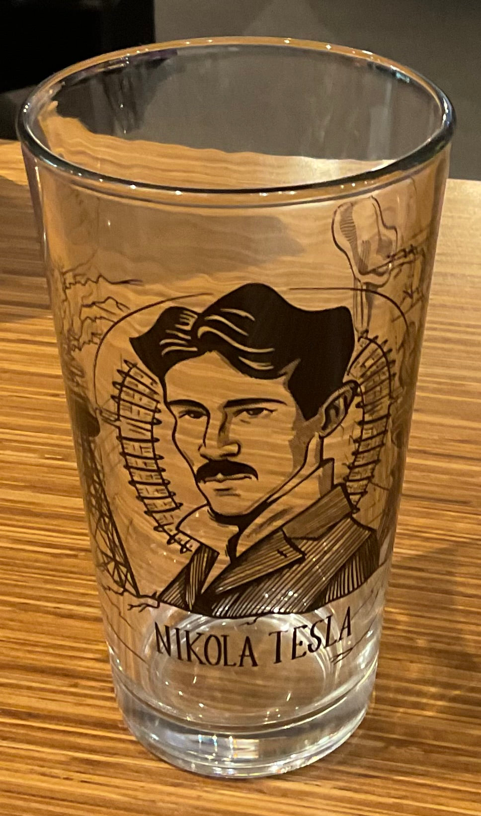 Nikola Tesla Pint Glass - 16oz