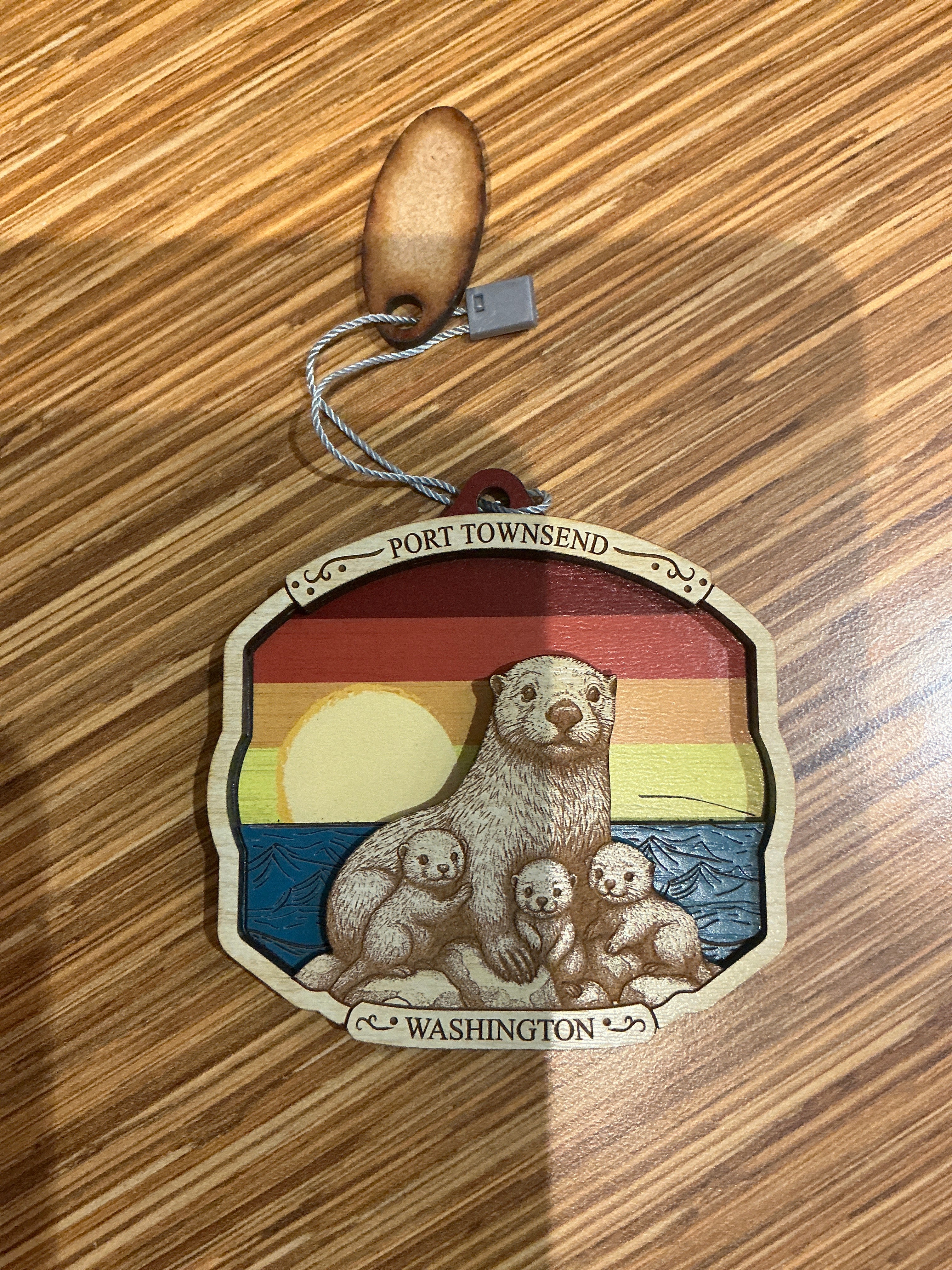 Sea Otter Sunset Ornament