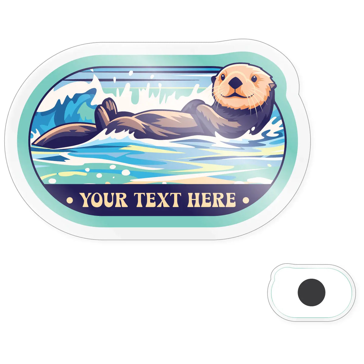 Sea Otter Badge Magnet