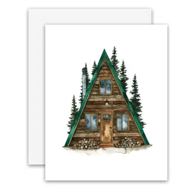 A-Frame Cabin Card