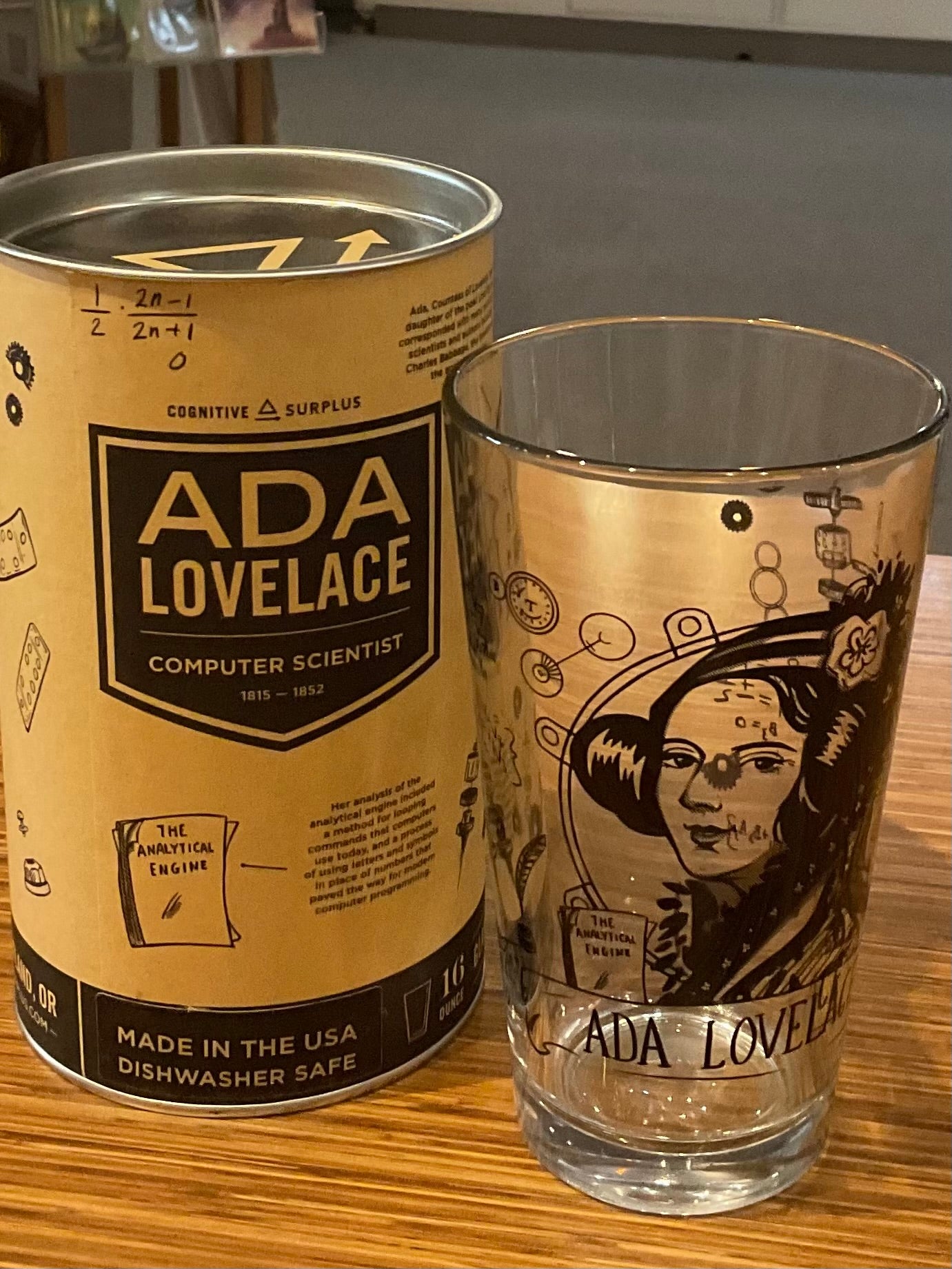 Ada Lovelace Pint Glass - 16oz