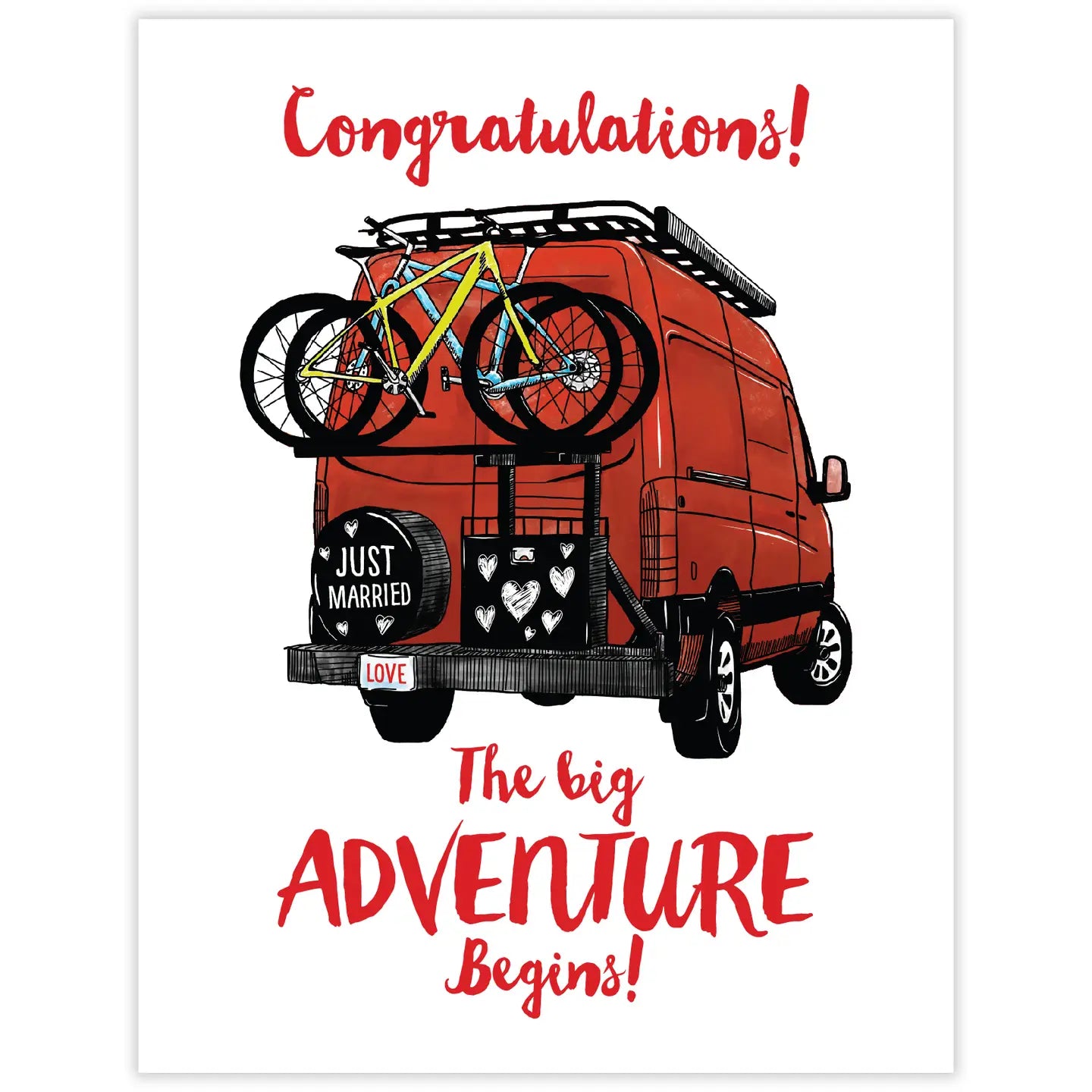 Adventure Begins Wedding Card