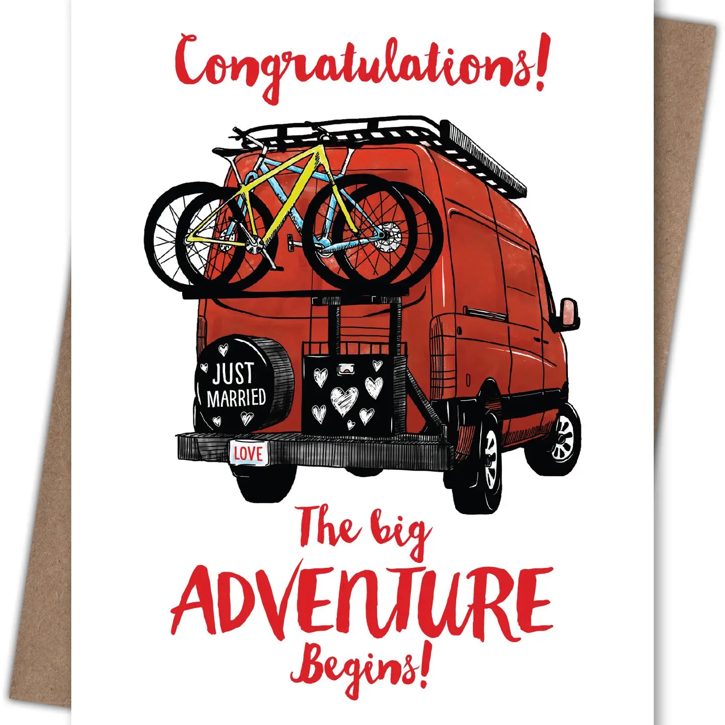 Adventure Begins Wedding Card