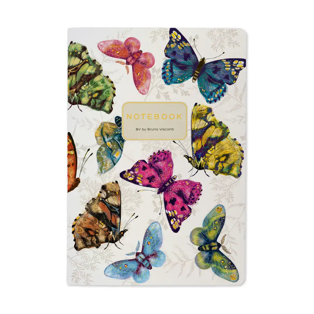 Butterflies On White Notebook