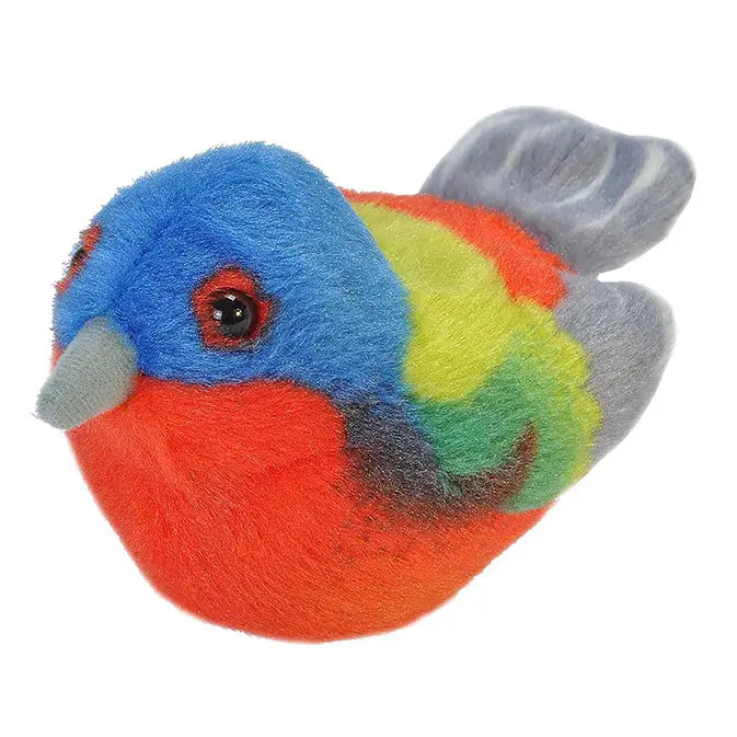 Audubon Ii Painted Bunting Stuffed Animal W Sound 5.5"