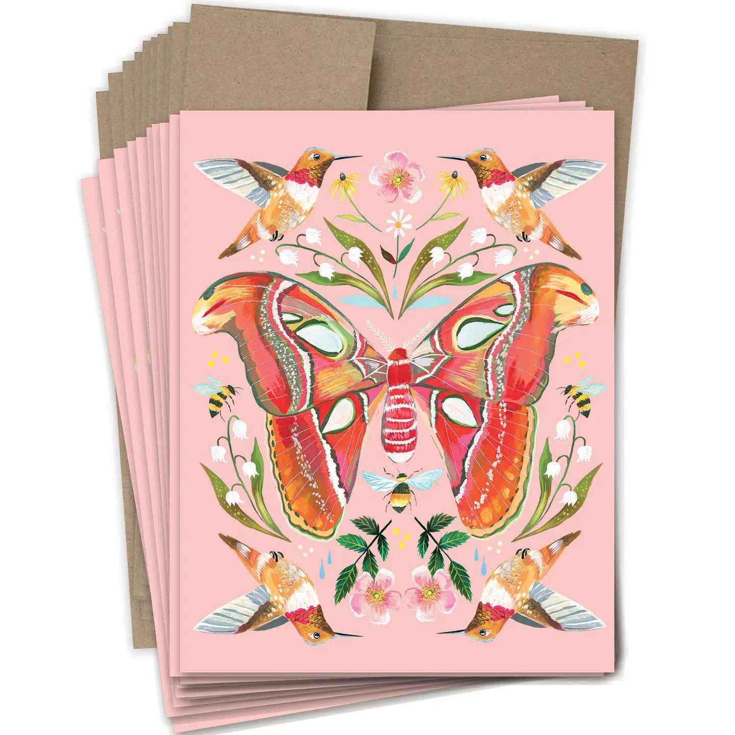 Butterflies & Birds Boxed Notecard - Set of 10