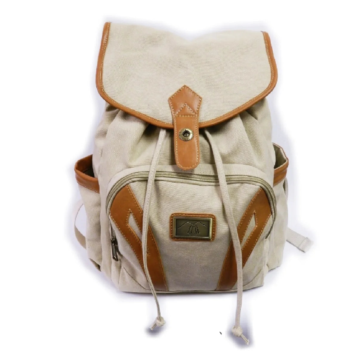 Cream Canvas Backpack