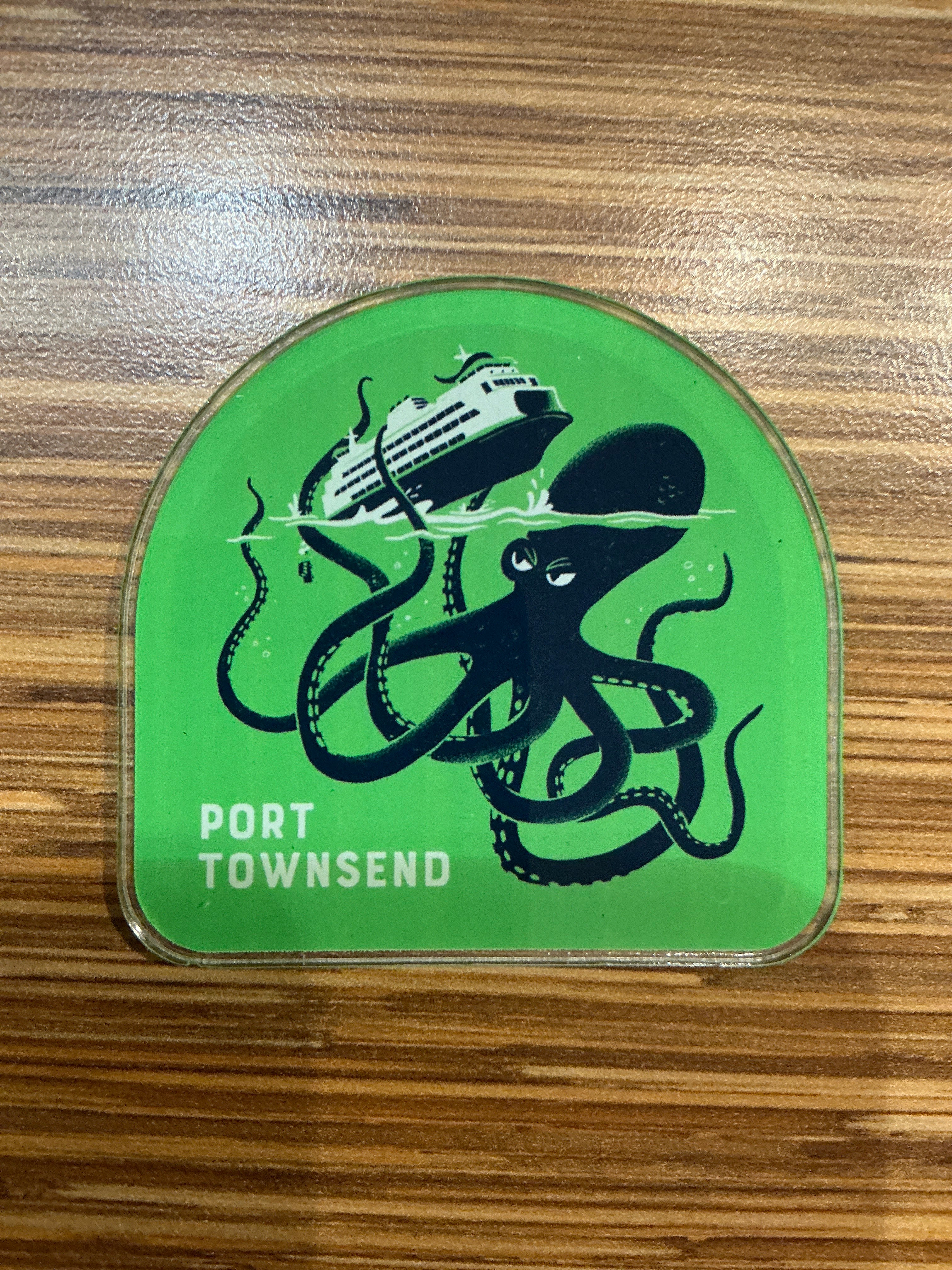 Port Townsend Kracken Ferry Boat Magnet Acrylic