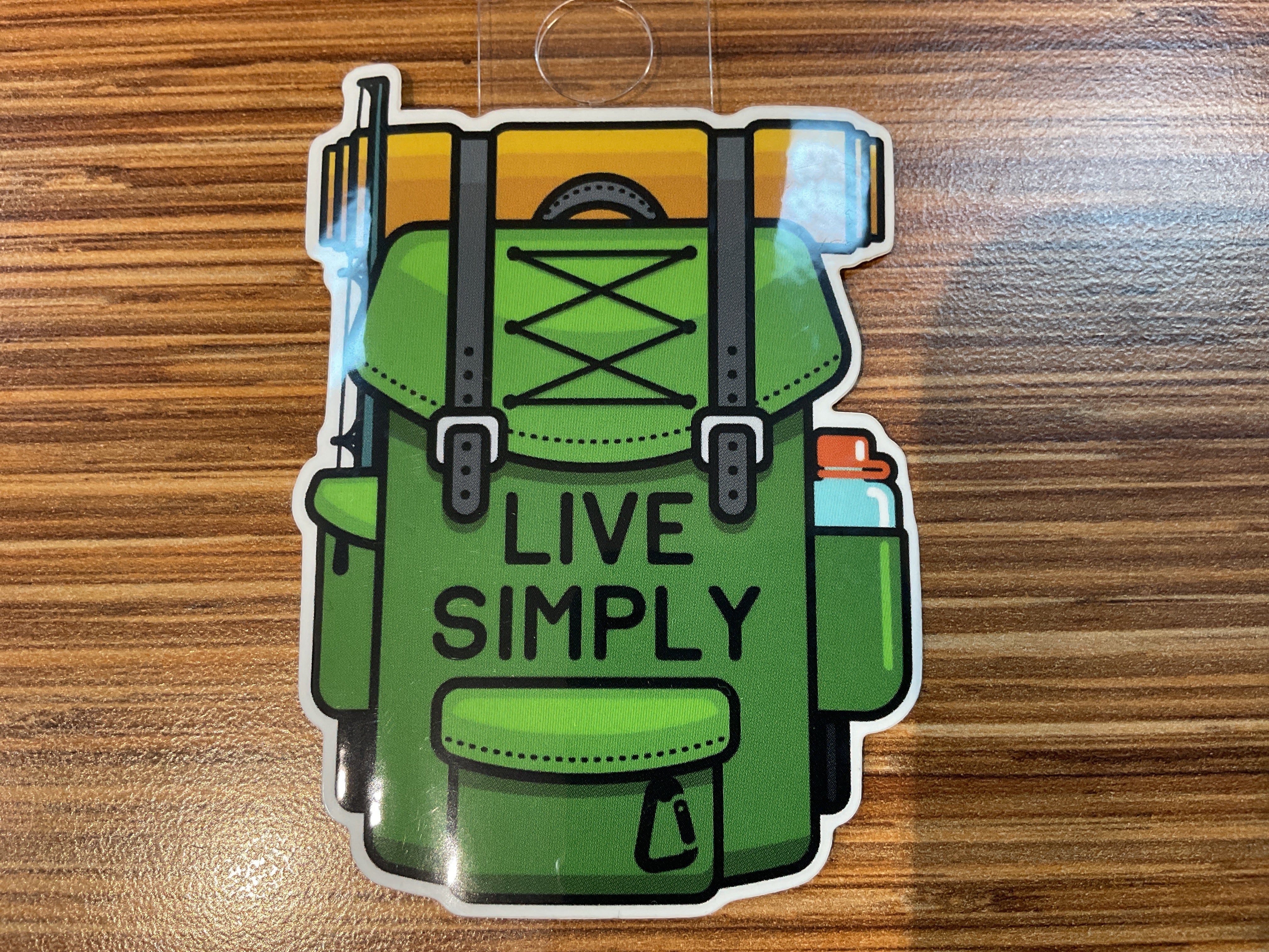 Live Simply Backpack Vinyl Sticker