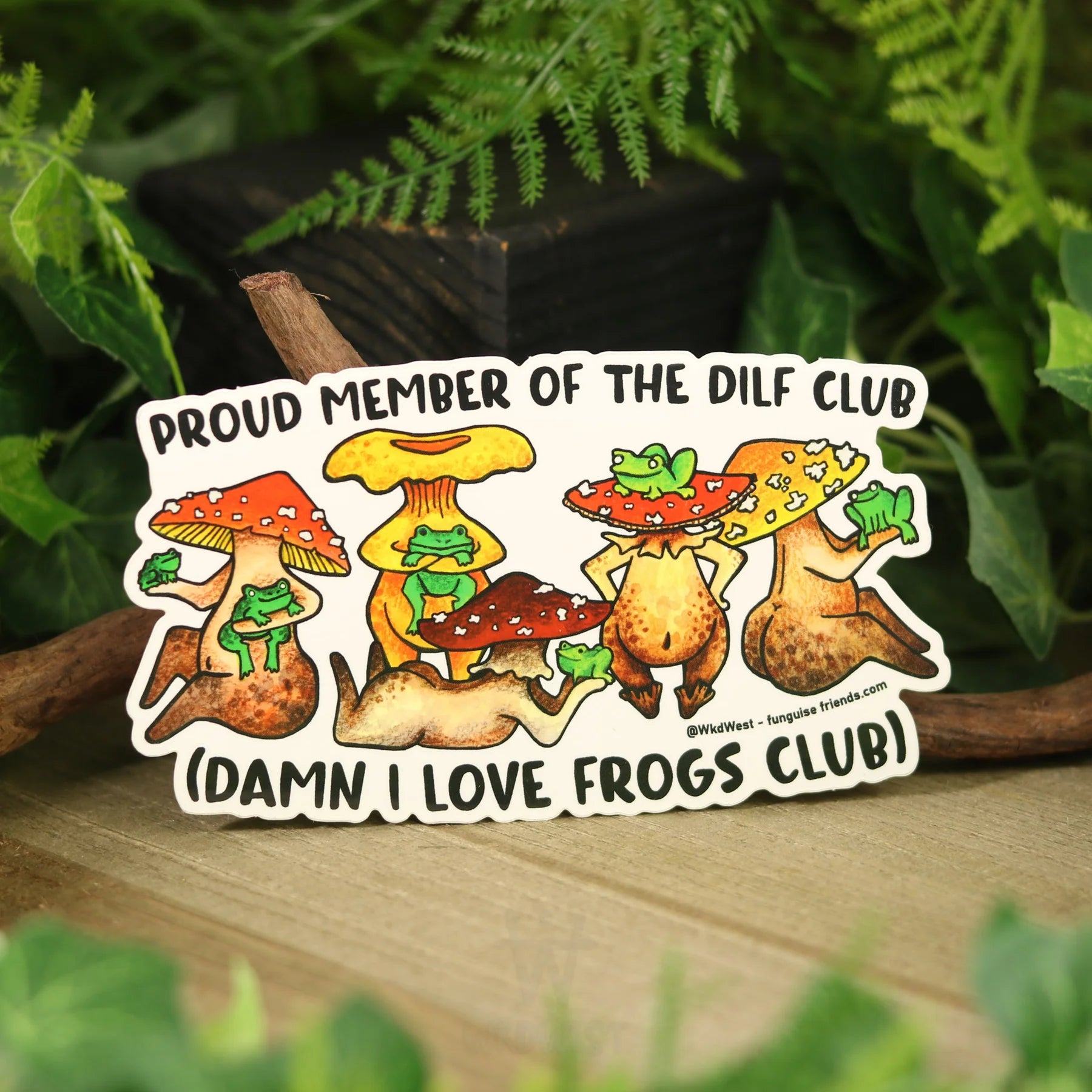 Vinyl Funguise Bumper Sticker- DILF CLUB