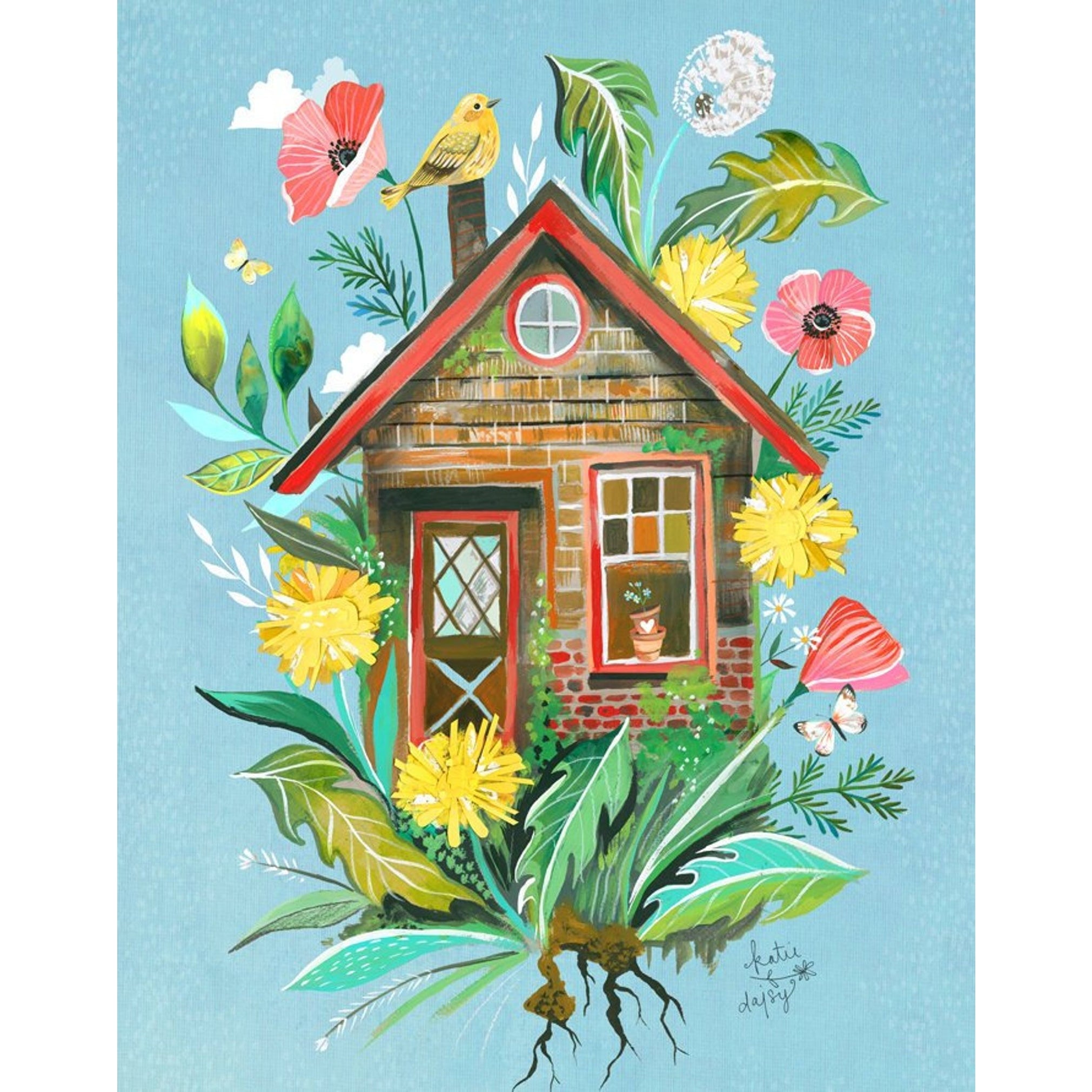 Dandelion House Art Print