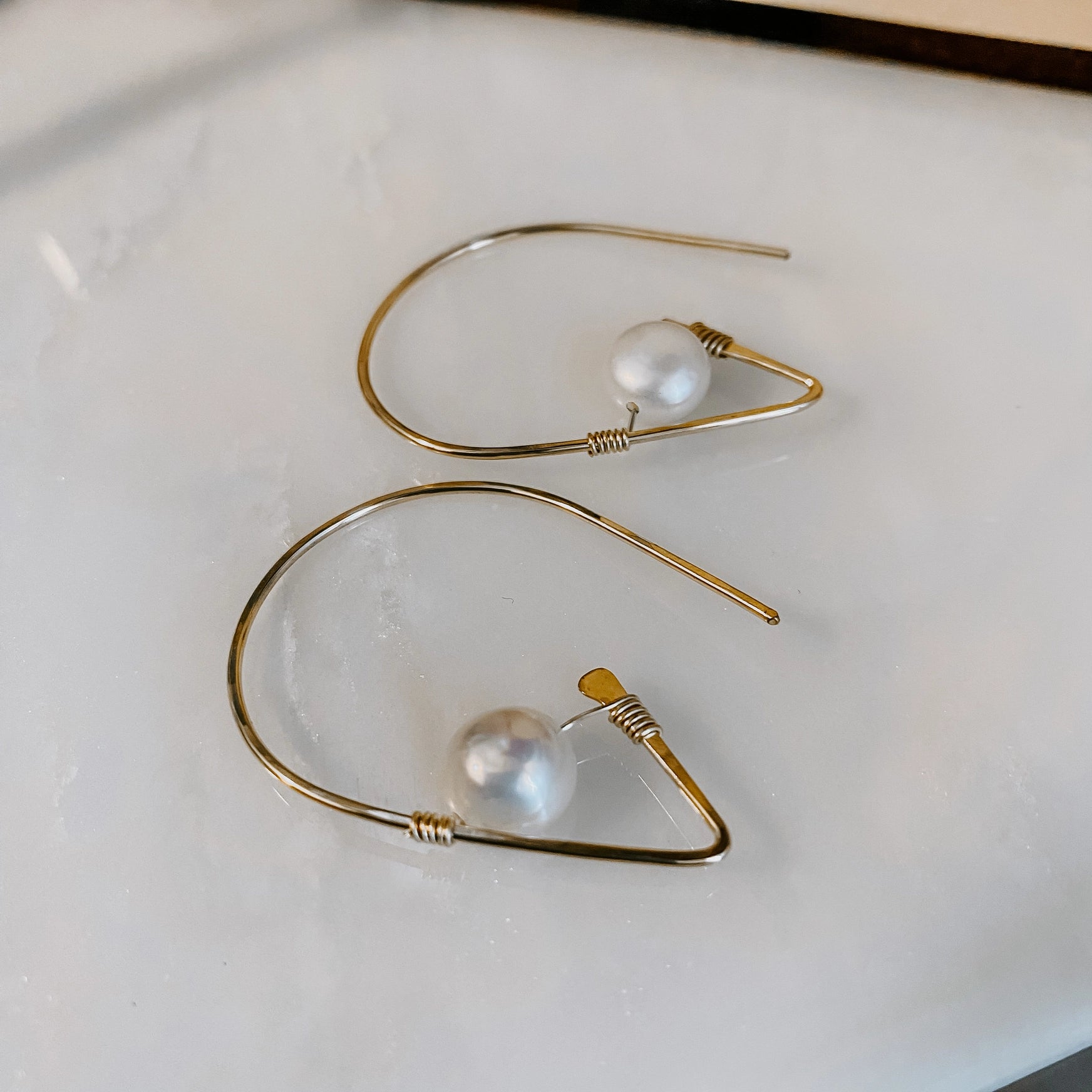 Entranced Pearl Threader Earrings