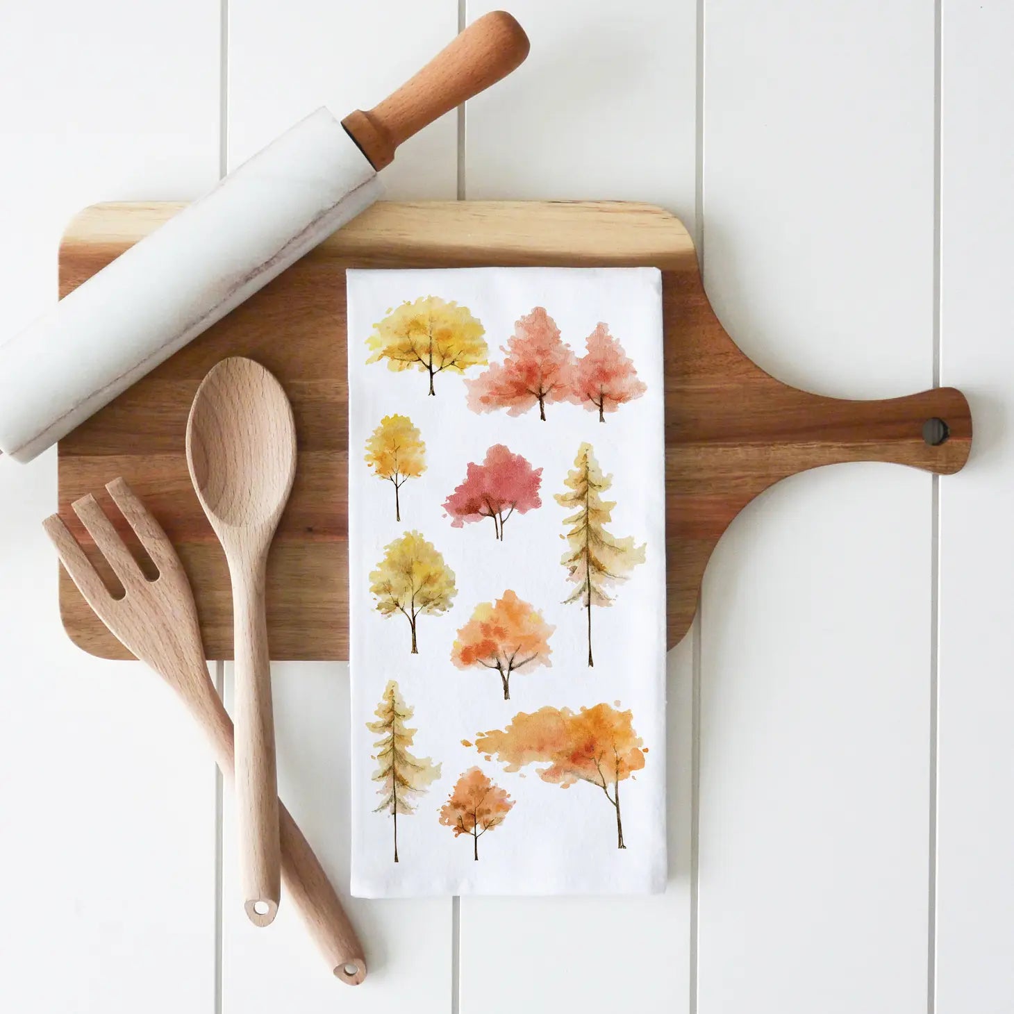 Fall Trees Tea Towel