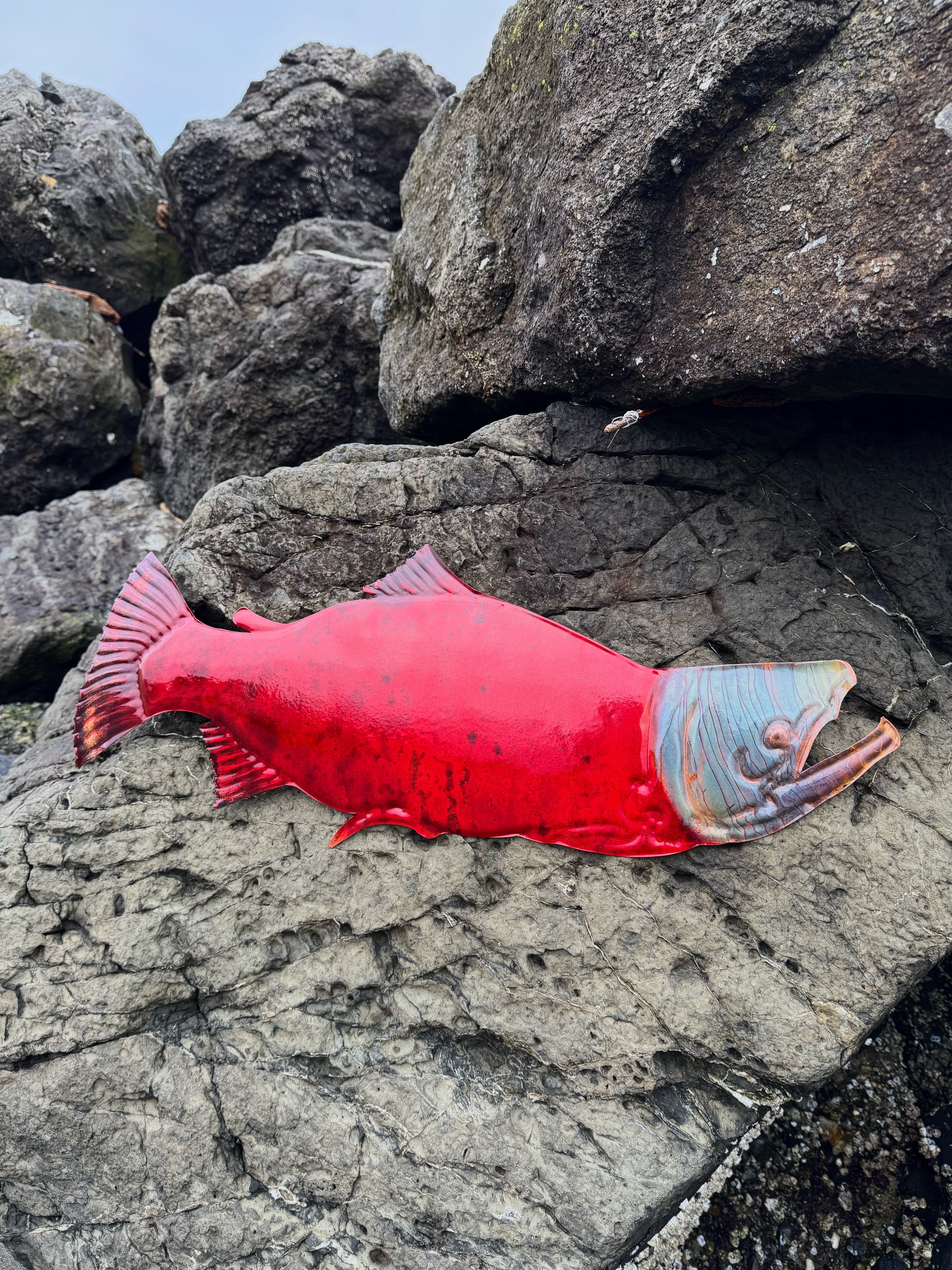 Red Sockeye Copper Salmon by Walter Massey