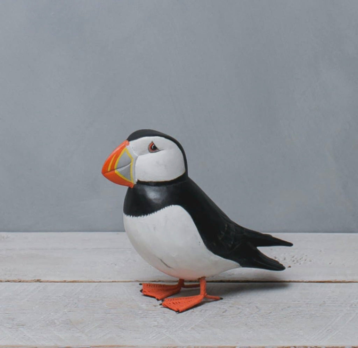 Puffin - Medium - 5"H -Carved Wooden Ornament