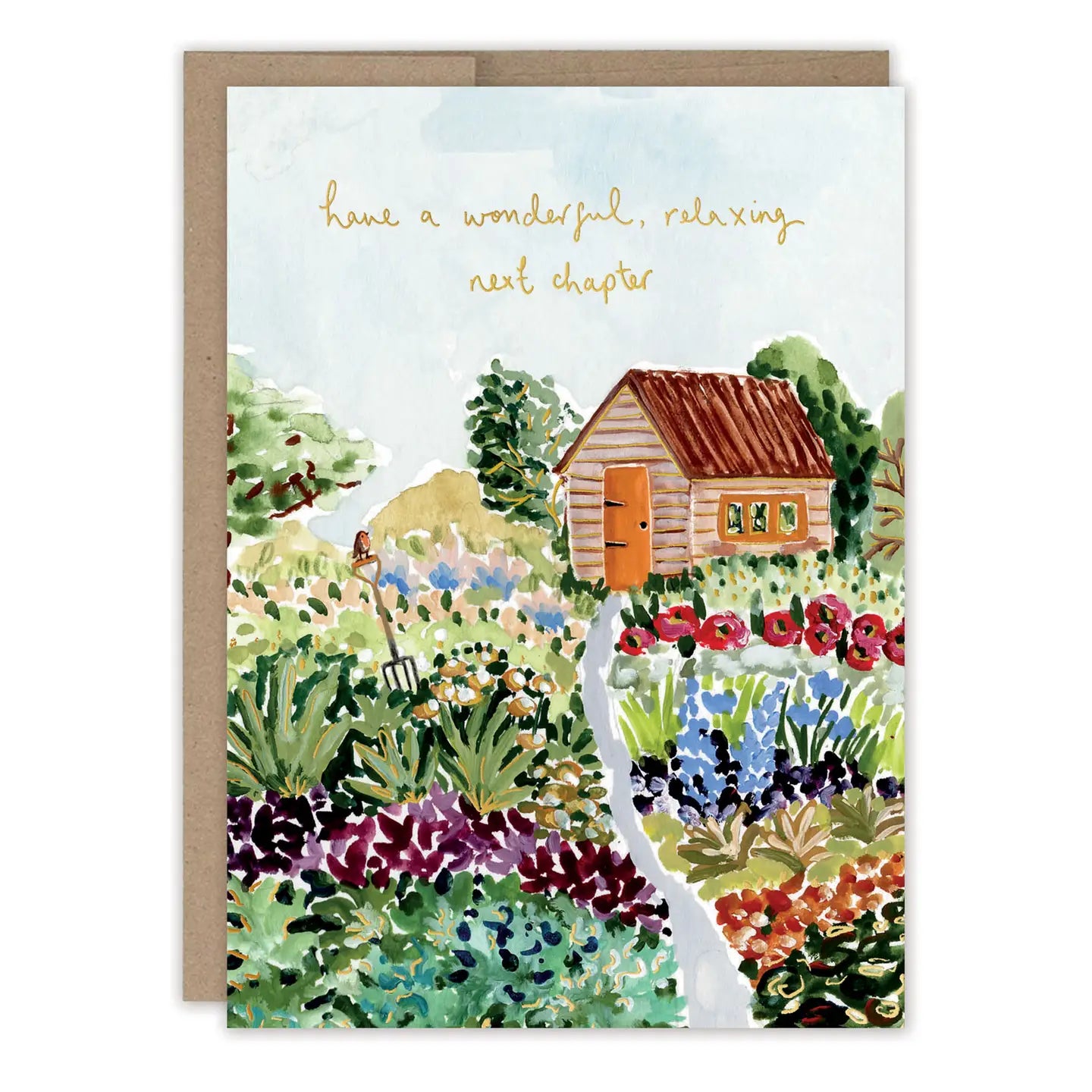 Garden Scene Retirement Card