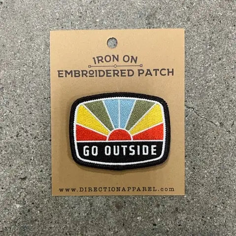 Go Outside Embroidered Patch