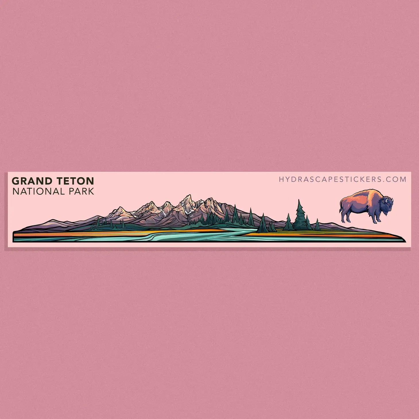 Grand Teton Miniscape Sticker