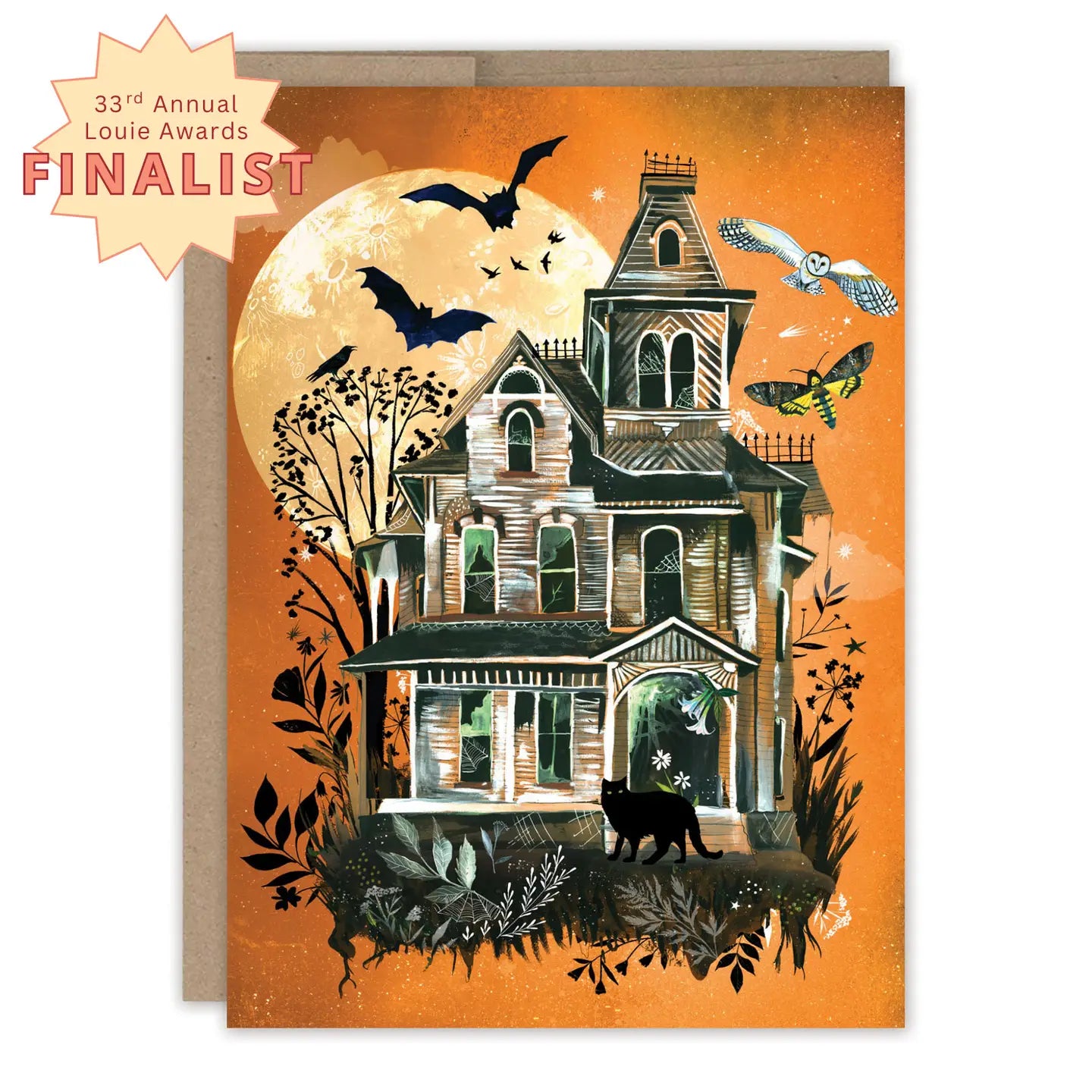 Haunted House Halloween Card