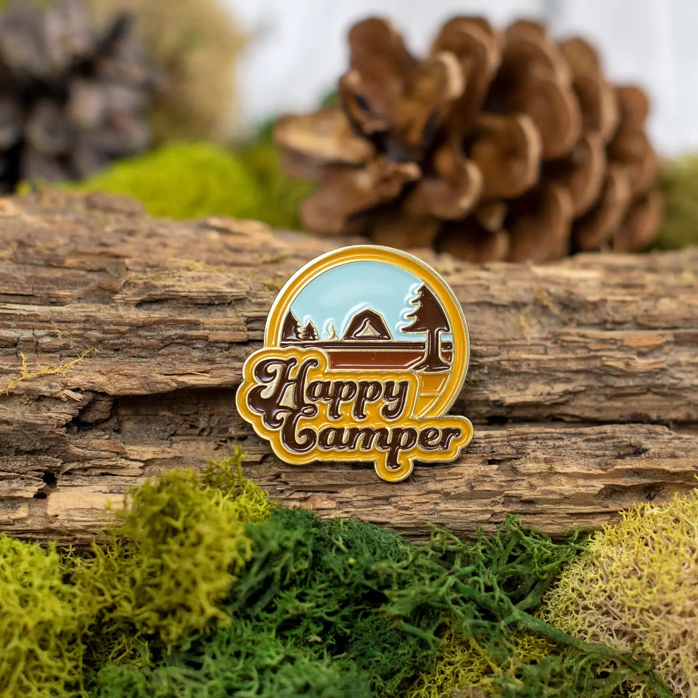 Happy Camper Enamel Pin