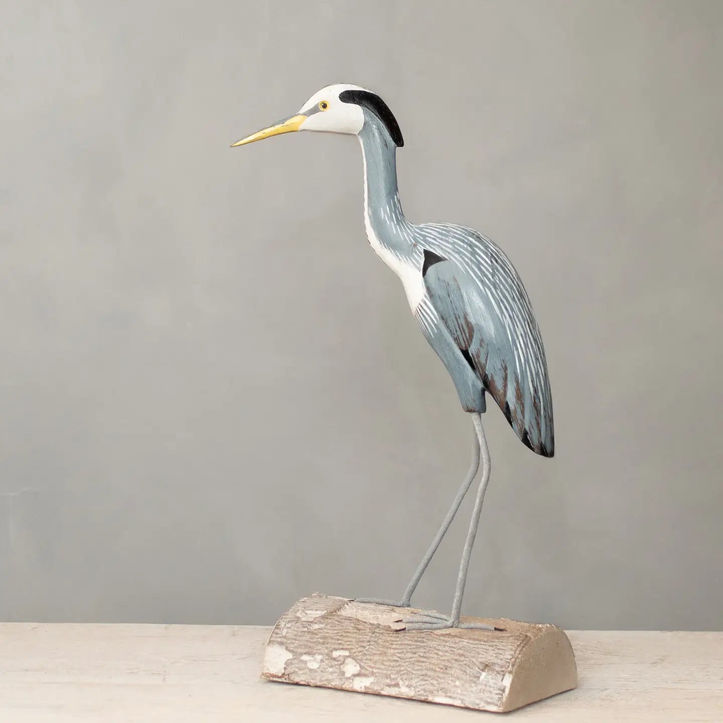 Heron - Great Blue - Medium- 14"H - Carved Ornament
