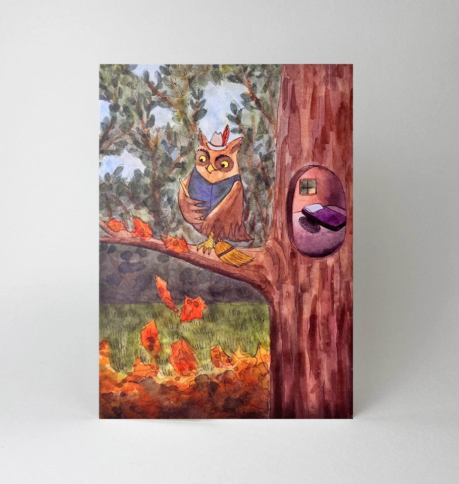 Home Sweet Home Owl Notecard
