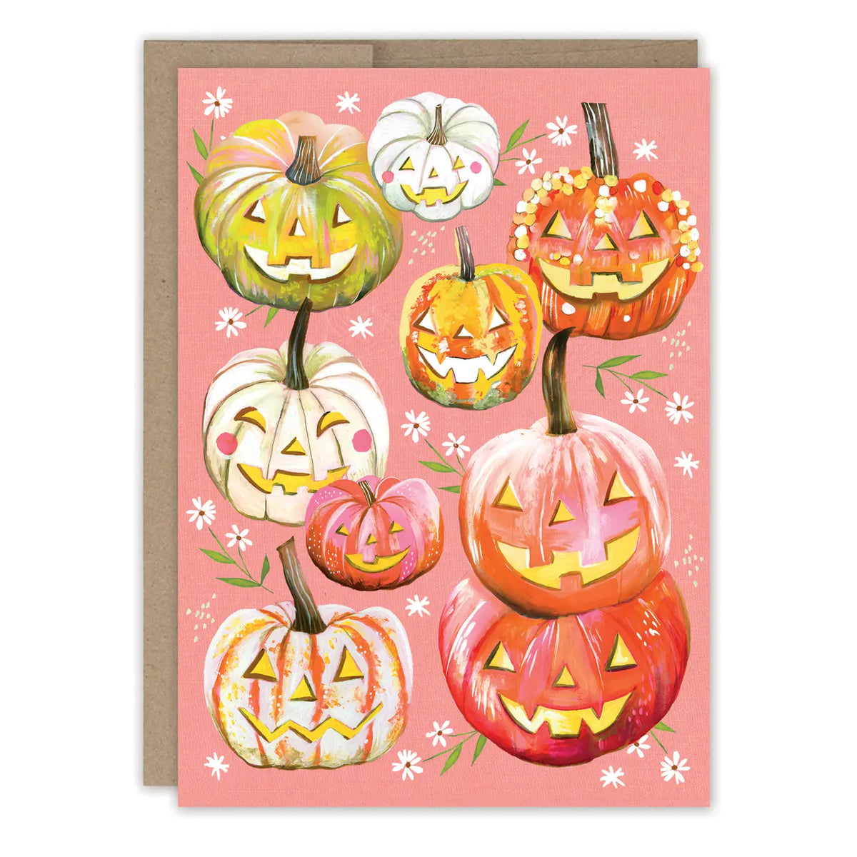 Jack-O'-Lanterns Halloween Card