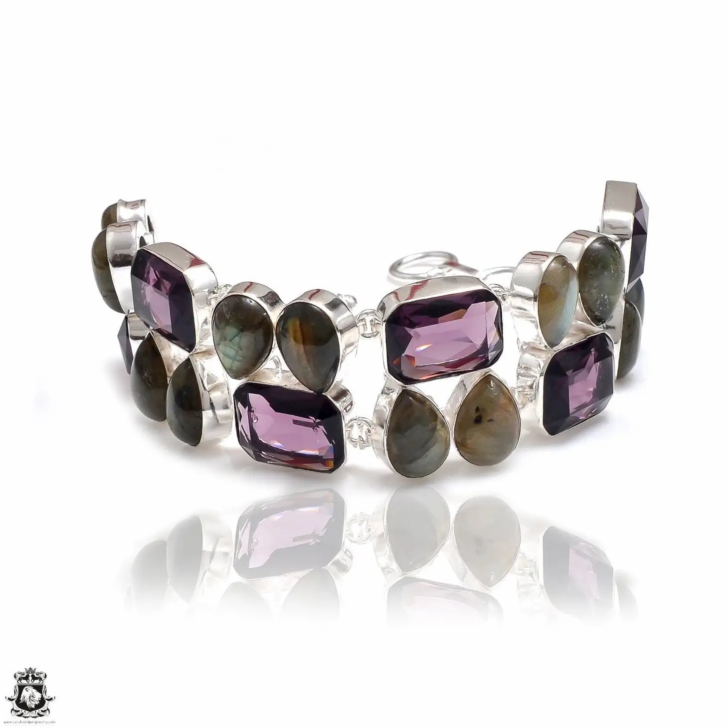 Labradorite Amethyst Bracelet B4096