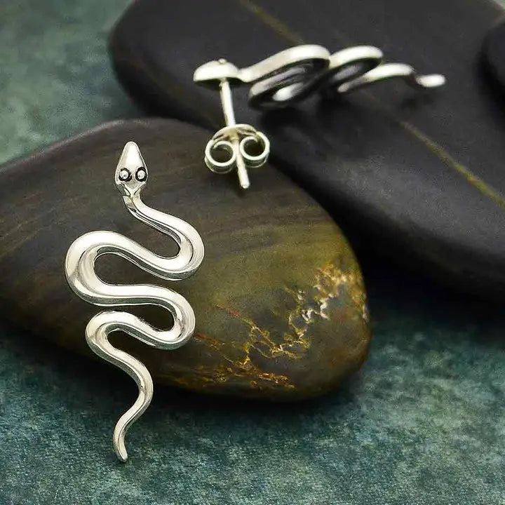 Large Snake Post Earrings