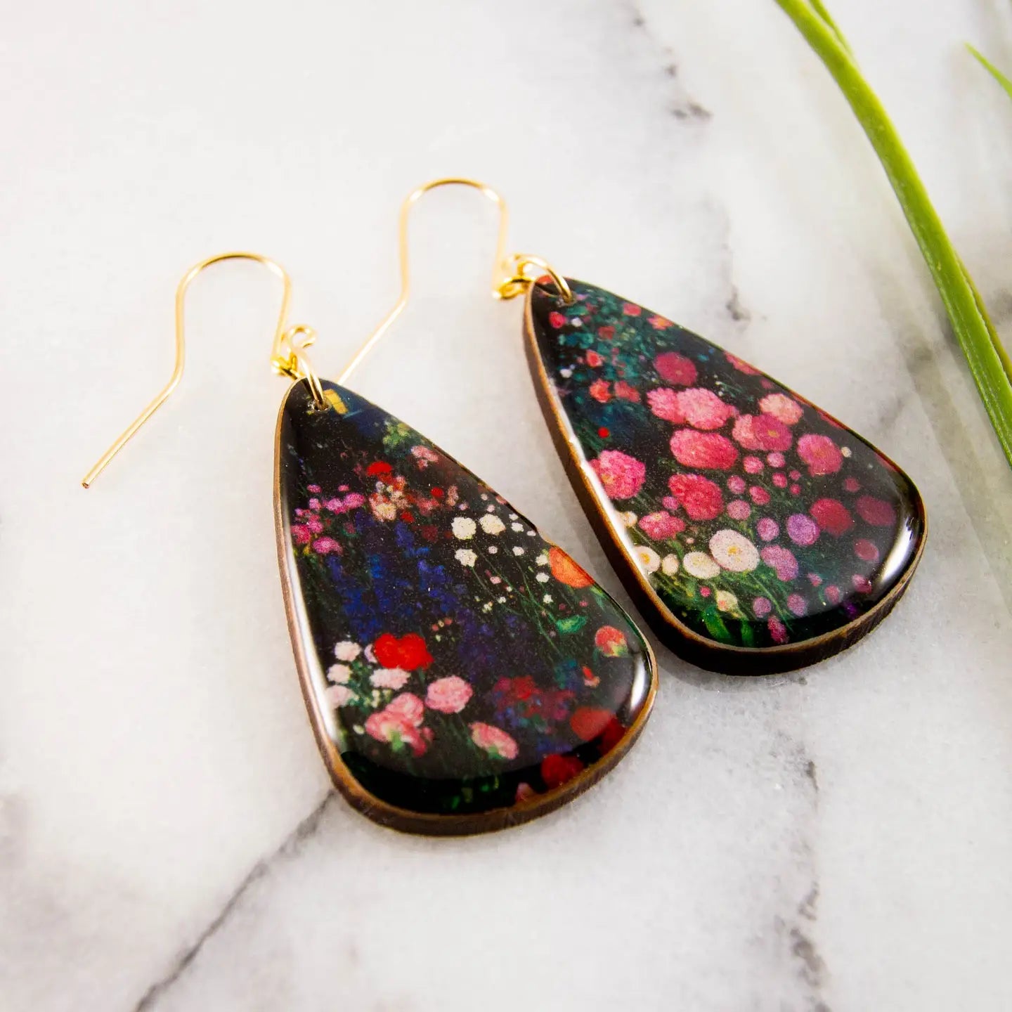 Midnight Garden Oversize Teardrop Earrings
