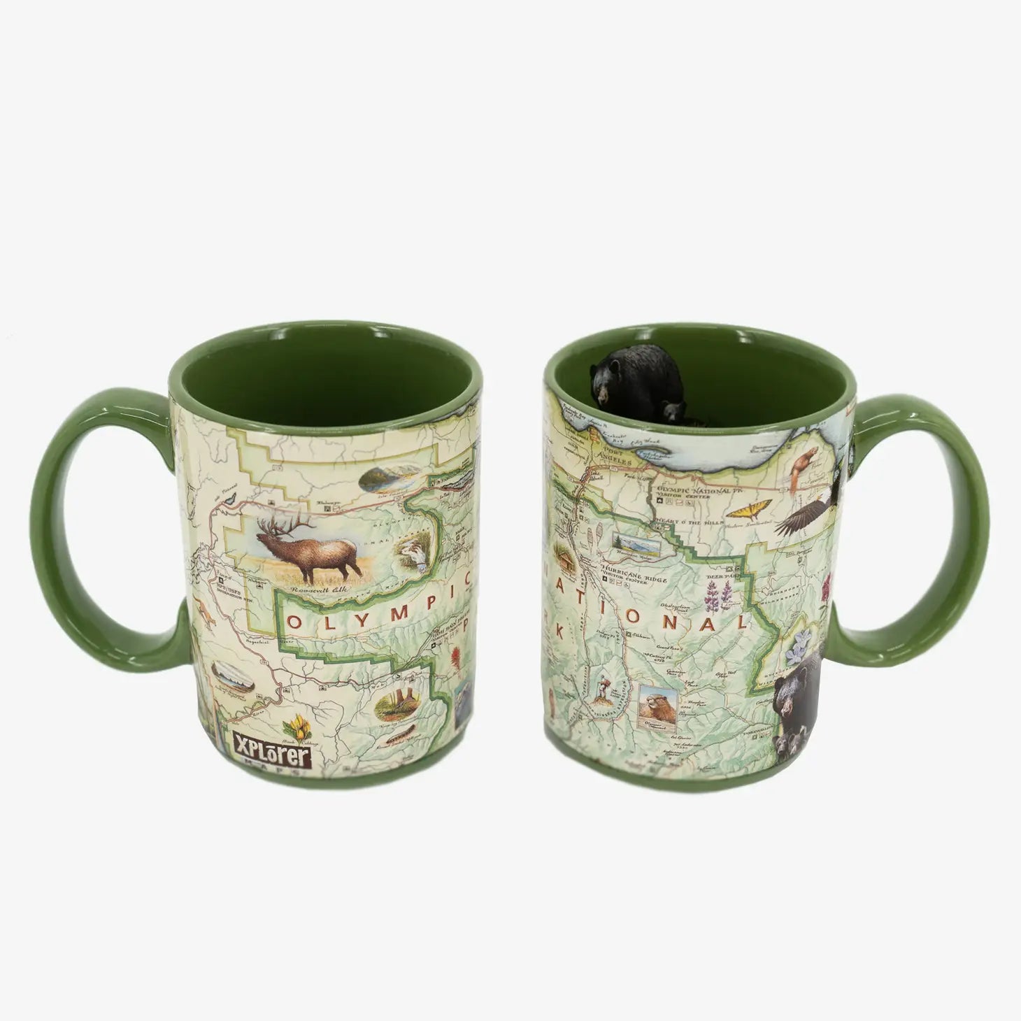 Olympic National Park Map Ceramic Mug